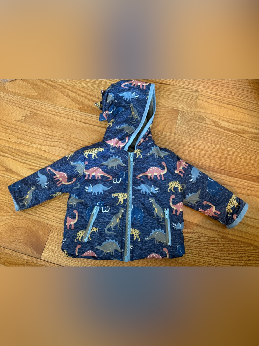 Mick Mack Fleece Lined Dinosaur Hooded Jacket- 12 Months Boy